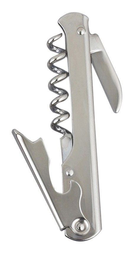 Harold Multi Function Tool, Fante’s, Use as Corkscrew/ Foil Cutter/ Bottle Opener, Nickel Plated Steel – 339