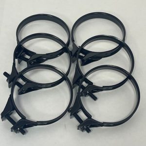 Helix Racing Products Hose Clamp, 1.92 Inch to 2 Inch Clamping Range, OEM Style, Black Anodized Finish, Pack of 6 – 110-1051