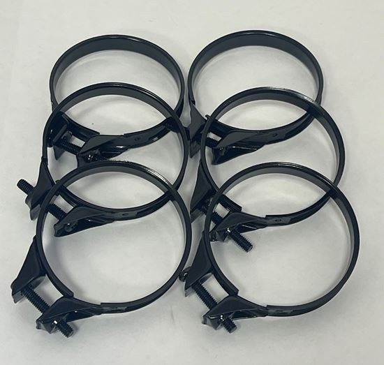 Helix Racing Products Hose Clamp, 2.16 Inch to 2.28 Inch Clamping Range, OEM Style, Black Anodized Finish, Pack of 6 – 110-1058