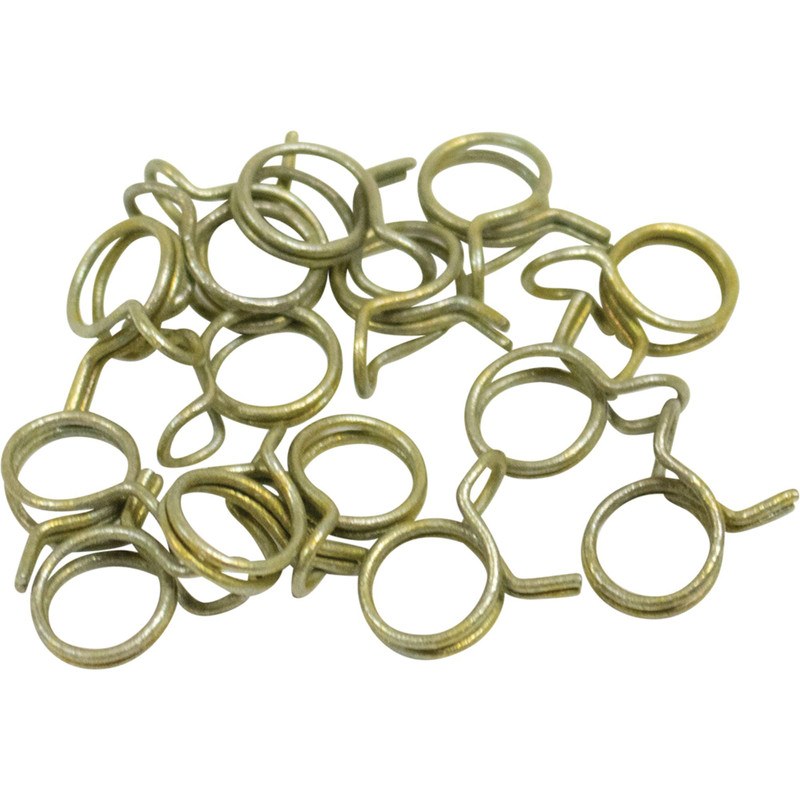 Helix Racing Products Hose Clamp, 5/16 Inch Clamping Range, Double Wire Style, Zinc Plated Steel, Pack of 15 – 111-1516
