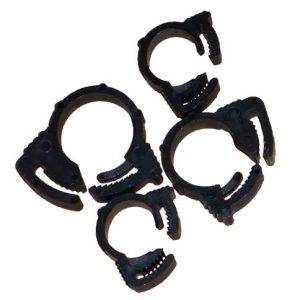 Helix Racing Products Hose Clamp, 5/16 Inch/ 11/32 Inch/ 13/32 Inch/ 15/32 Inch Clamping Range, Ratchet Style, Black Nylon, Pack of 100 – 111-2120
