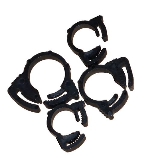 Helix Racing Products Hose Clamp, 5/16 Inch/ 11/32 Inch/ 13/32 Inch/ 15/32 Inch Clamping Range, Ratchet Style, Black Nylon, Pack of 100 – 111-2120