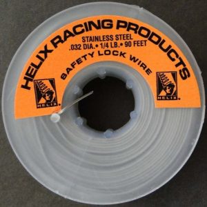 Helix Racing Products Safety Wire, 0.032 Inch Diameter, Stainless Steel, 0.25 Pound Spool – 112-0032