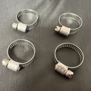 Helix Racing Products Hose Clamp, 0.39 Inch to 0.98 Inch Clamping Range, Worm Gear Style, Stainless Steel, Pack of 4 – 114-6408