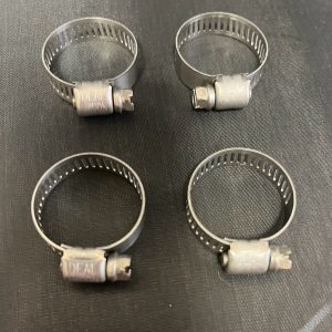 Helix Racing Products Hose Clamp, 0.39 Inch to 1.06 Inch Clamping Range, Worm Gear Style, Stainless Steel, Pack of 4 – 114-6410