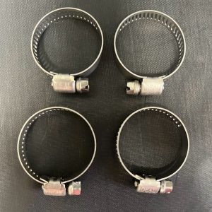 Helix Racing Products Hose Clamp, 1/2 Inch to 1-1/4 Inch Clamping Range, Worm Gear Style, Stainless Steel, Pack of 4 – 114-6412