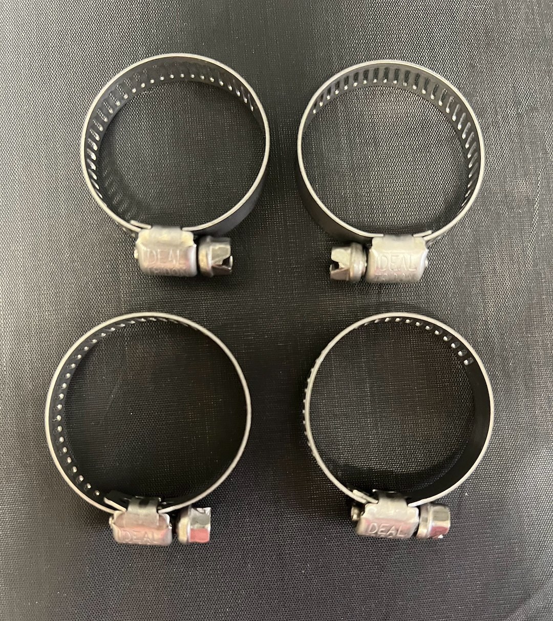 Helix Racing Products Hose Clamp, 1/2 Inch to 1-1/4 Inch Clamping Range, Worm Gear Style, Stainless Steel, Pack of 4 – 114-6412