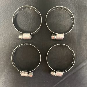 Helix Racing Products Hose Clamp, 1/2 Inch to 1-1/2 Inch Clamping Range, Worm Gear Style, Stainless Steel, Pack of 4 – 114-6416