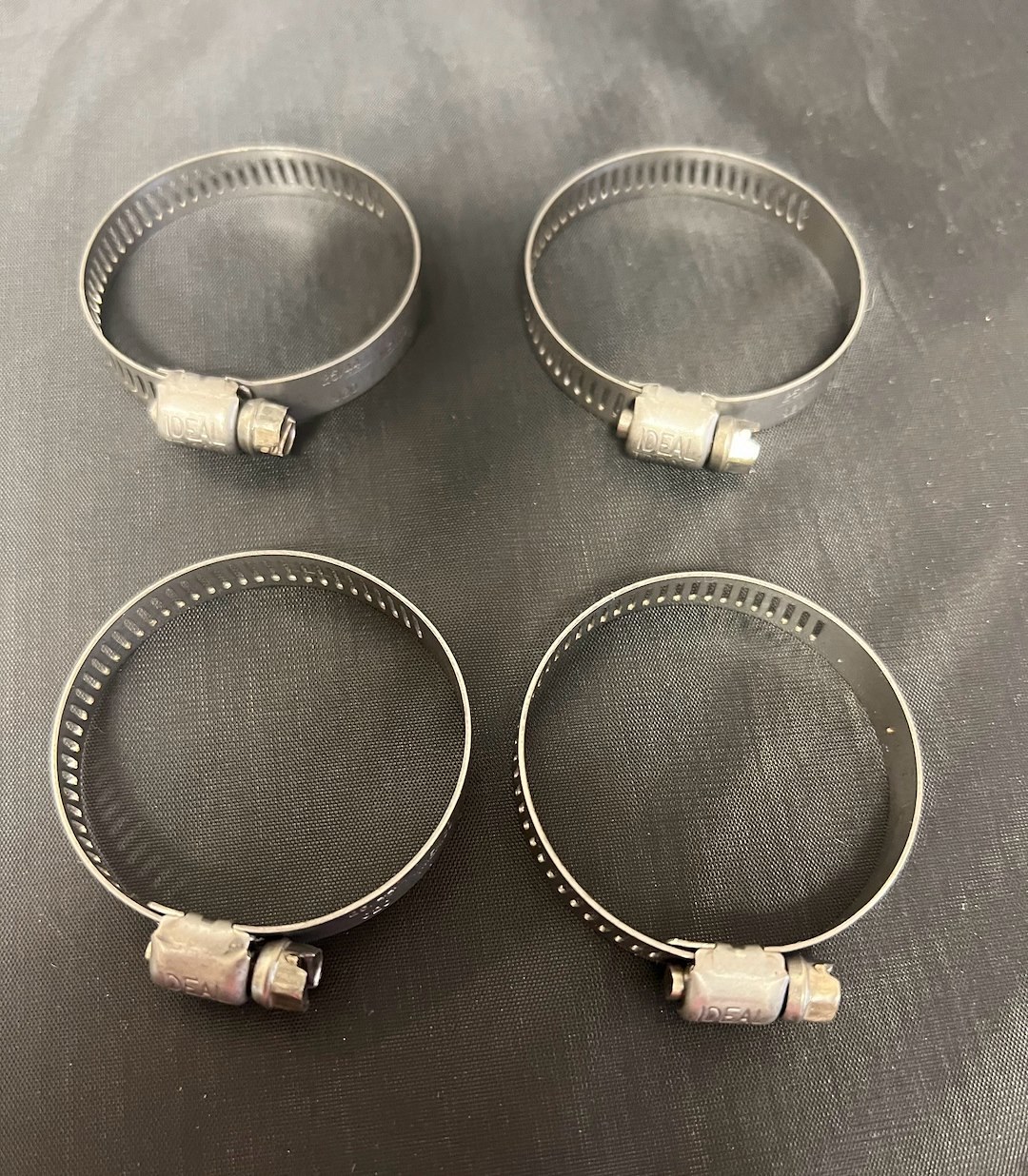 Helix Racing Products Hose Clamp, 3/4 Inch to 1.73 Inch Clamping Range, Worm Gear Style, Stainless Steel, Pack of 4 – 114-6420