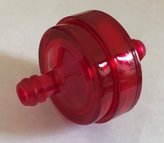 Helix Racing Products Fuel Filter, Complete Assembly, IN-Line, 1/4 Inch Inlet/Outlet, Large Disk Shape – 118-9017