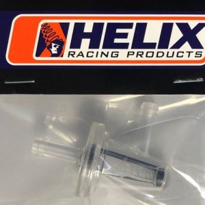 Helix Racing Products Fuel Filter, Complete Assembly, IN-Line, 1/4 Inch Inlet/Outlet, 90 Degree Large Diameter Conical Shape – 118-9046