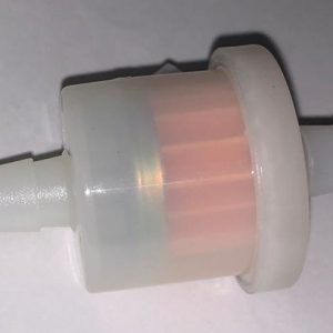 Helix Racing Products Fuel Filter, Complete Assembly, IN-Line, 5/16 Inch Inlet/Outlet, Round Shape, 70 Micron Pleated Paper Element – 118-9053