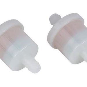 Helix Racing Products Fuel Filter, Complete Assembly, IN-Line, 5/16 Inch Inlet/Outlet, Round Shape, 70 Micron Pleated Paper Element – 118-9053