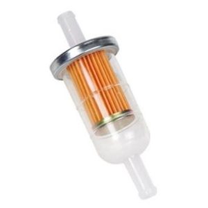 Helix Racing Products Fuel Filter, Complete Assembly, IN-Line, 3/8 Inch Inlet/Outlet, Large Cylinder Shape, 70 Micron Pleated Paper Element – 118-9307