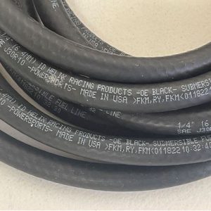 Helix Racing Products Fuel Line, Submersible, 18 Inch Length, 1/4 Inch Inner Diameter, Black, Rubber, Meets SAE 30R10 – 140-4108