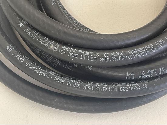 Helix Racing Products Fuel Line, Submersible, 3 Foot Length, 1/4 Inch Inner Diameter, Black, Rubber, Meets SAE 30R10 – 140-4130