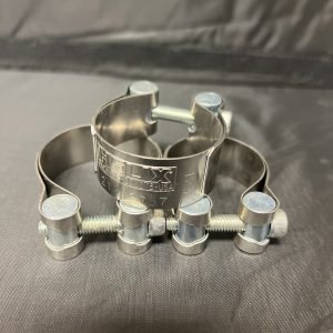 Helix Racing Products Exhaust Clamp, 1.56 to 1.70 Inch Diameter, Band Clamp, Stainless Steel, Single, With Hex Key Socket Bolt – 212-2757