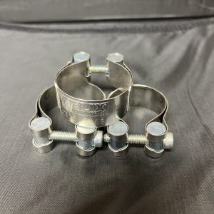 Helix Racing Products Exhaust Clamp, 1.69 to 1.87 Inch Diameter, Band Clamp, Stainless Steel, Single, With Hex Key Socket Bolt – 212-2759