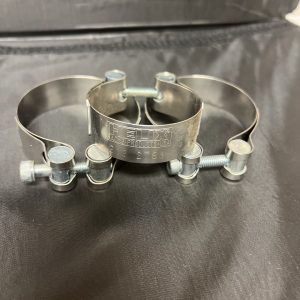 Helix Racing Products Exhaust Clamp, 1.94 to 2.12 Inch Diameter, Band Clamp, Stainless Steel, Single, With Hex Key Socket Bolt – 212-2763