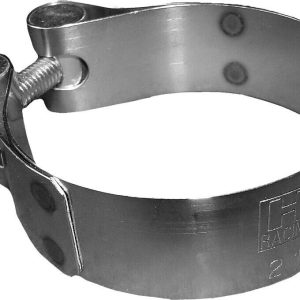 Helix Racing Products Exhaust Clamp, 2.63 to 2.81 Inch Diameter, Band Clamp, Stainless Steel, Single, With Hex Key Socket Bolt – 212-2774