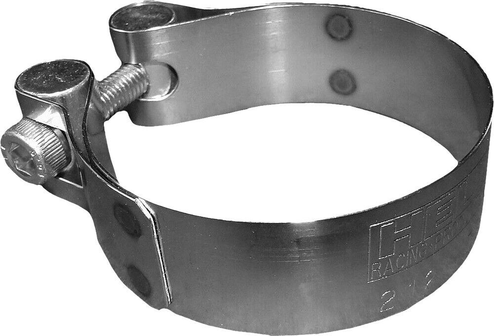 Helix Racing Products Exhaust Clamp, 2.63 to 2.81 Inch Diameter, Band Clamp, Stainless Steel, Single, With Hex Key Socket Bolt – 212-2774