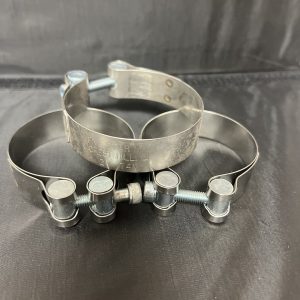 Helix Racing Products Exhaust Clamp, 2.63 to 2.81 Inch Diameter, Band Clamp, Stainless Steel, Single, With Hex Key Socket Bolt – 212-2774
