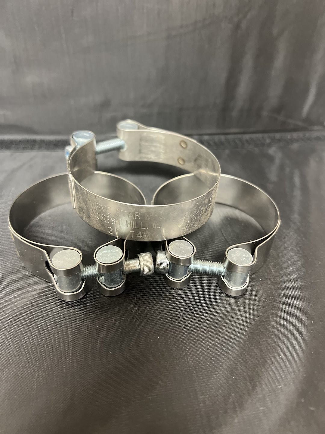 Helix Racing Products Exhaust Clamp, 2.63 to 2.81 Inch Diameter, Band Clamp, Stainless Steel, Single, With Hex Key Socket Bolt – 212-2774