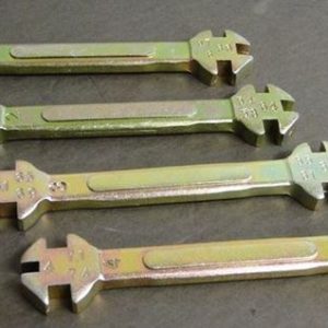 Helix Racing Products Wrench, Spoke Type, 4 Millimeter to 7.4 Millimeter Spoke Size, Zinc with Dichromate Finish, Set of 4 – 301-1500