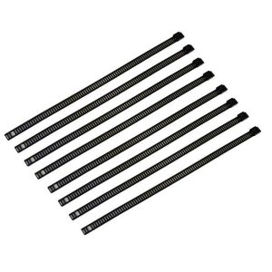 Helix Racing Products Wire Tie, 14 Inch Length, Ladder Style, Pack of 8, Black, Stainless Steel – 304-0516