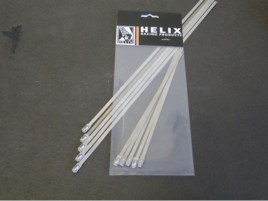 Helix Racing Products Wire Tie, 8 Inch Length, Pack of 50, Silver, Stainless Steel – 304-5008