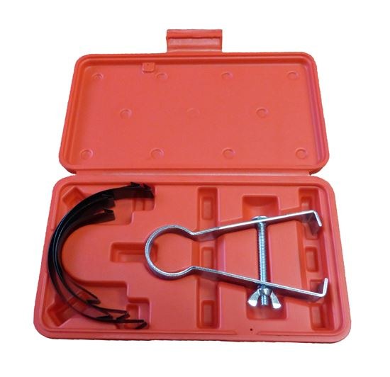 Helix Racing Products Piston Ring Compressor, Adjustable, 40 Millimeter to 85 Millimeter Ring Bands – 390-1504