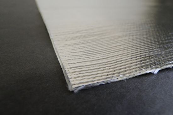 Helix Racing Products Heat Shield Material, 40 Inch Length X 12 Inch Width X 1/16 Inch Thick, Aluminized Fiberglass – 400-1200
