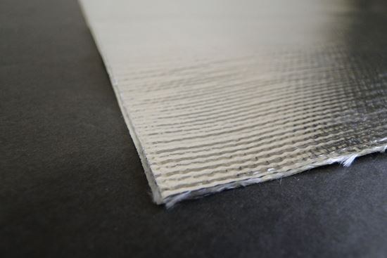 Helix Racing Products Heat Shield Material, 40 Inch Length X 12 Inch Width X 1/16 Inch Thick, Aluminized Fiberglass, With Adhesive – 400-1201