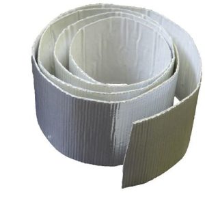 Helix Racing Products Heat Shield Material, 36 Inch Length X 2 Inch Width X 1/32 Inch Thick, Aluminized Fiberglass, With Adhesive – 401-1300