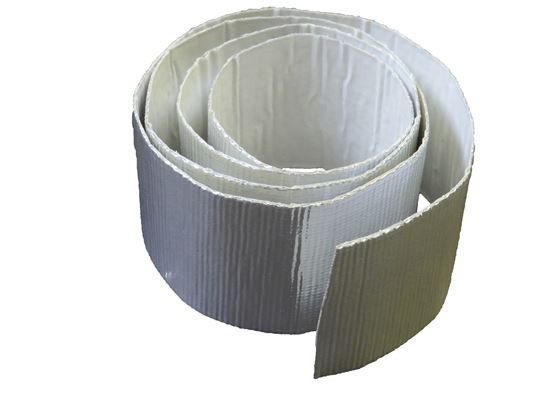 Helix Racing Products Heat Shield Material, 36 Inch Length X 2 Inch Width X 1/32 Inch Thick, Aluminized Fiberglass, With Adhesive – 401-1300