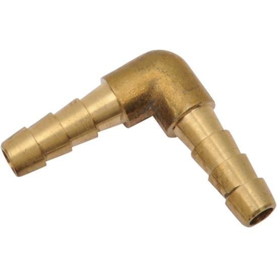 Helix Racing Products Coupler Fitting, 3/16 Inch Hose Barb, 90 Degree Elbow, Without O-Ring, Without Jam Nut, Brass, Single – 053-2470