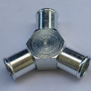 Helix Racing Products Radiator Hose Fitting, Y-Type, 3/4 Inch, Plated Steel – 058-2245