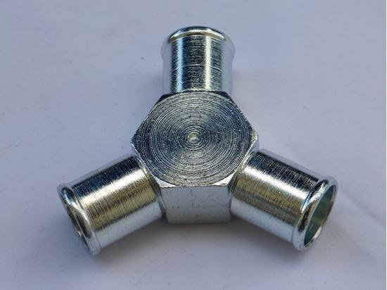 Helix Racing Products Radiator Hose Fitting, Y-Type, 3/4 Inch, Plated Steel – 058-2245