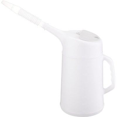 Helix Racing Products Measuring Cup, Used to Measure and Pour Automotive Fluids/ Liquids, 4 Liter Cup with Spout, With Handle – 607-2004
