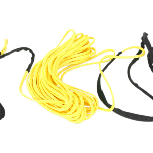 Helix Racing Products Winch Cable, 7800 Pound Capacity, 1/4 Inch Diameter X 50 Foot Length, Synthetic Rope, Yellow, Loop on Each End – 700-3150