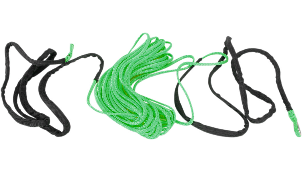 Helix Racing Products Winch Cable, 7800 Pound Capacity, 1/4 Inch Diameter X 50 Foot Length, Synthetic Rope, Green, Loop on Each End – 700-4150