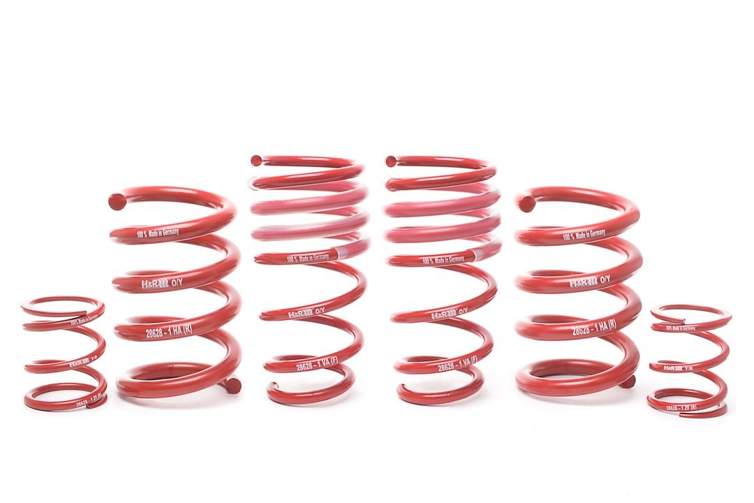H&r Lowering Kit, Sport Spring, 0.8 Inch Front and Rear Drop, Red, Includes Six Springs – 28628-1