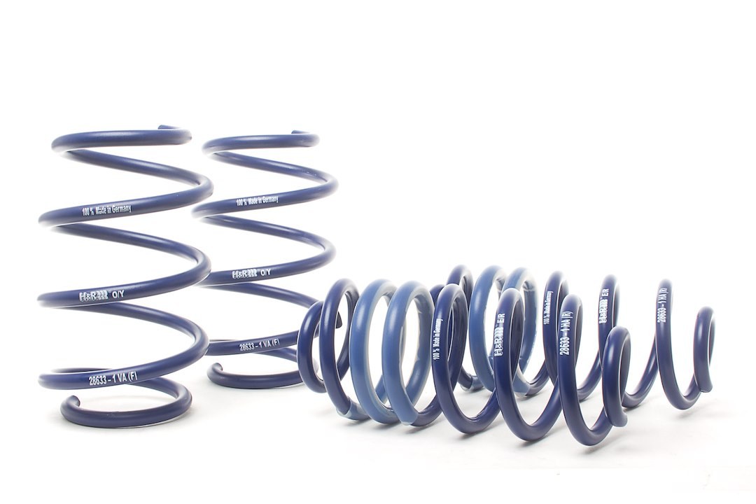 H&r Lowering Kit, Sport Spring, 1.4 Inch Front/ Rear Drop, Blue, Without Shocks, Includes Four Springs – 28633-1