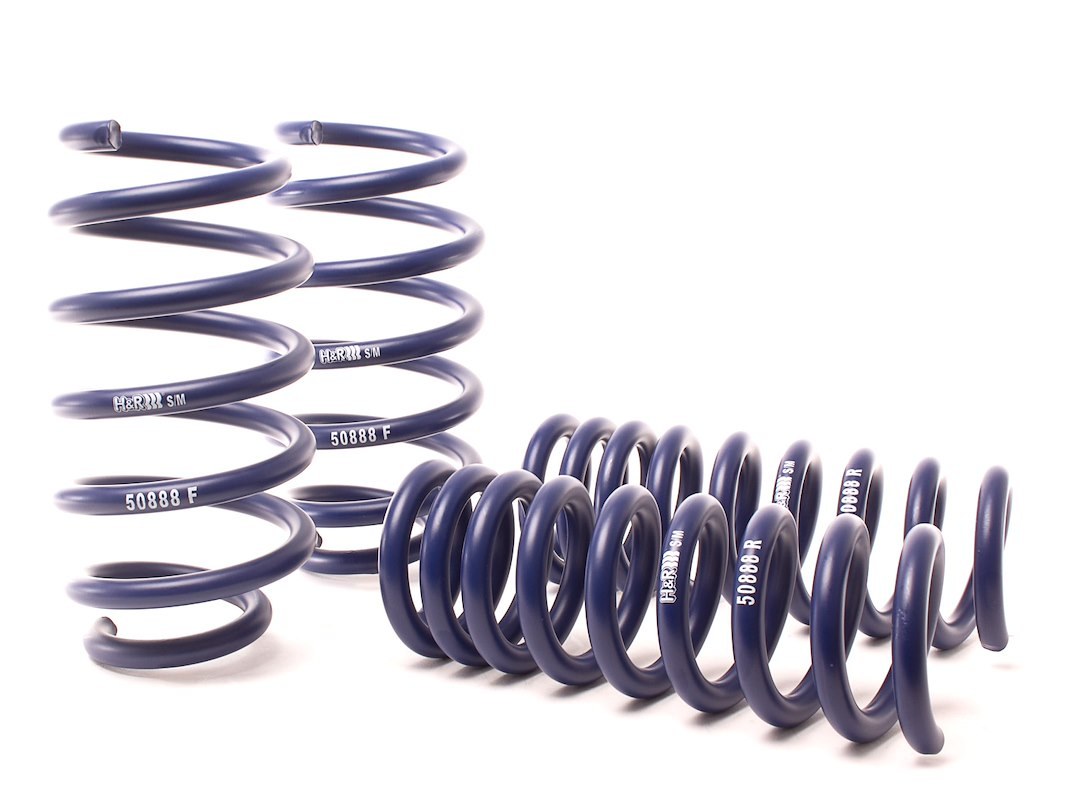 H&r Lowering Kit, Sport Spring, 1.7 Inch Front Drop/ 1.4 Inch Rear Drop, Includes Four Blue Springs – 50866
