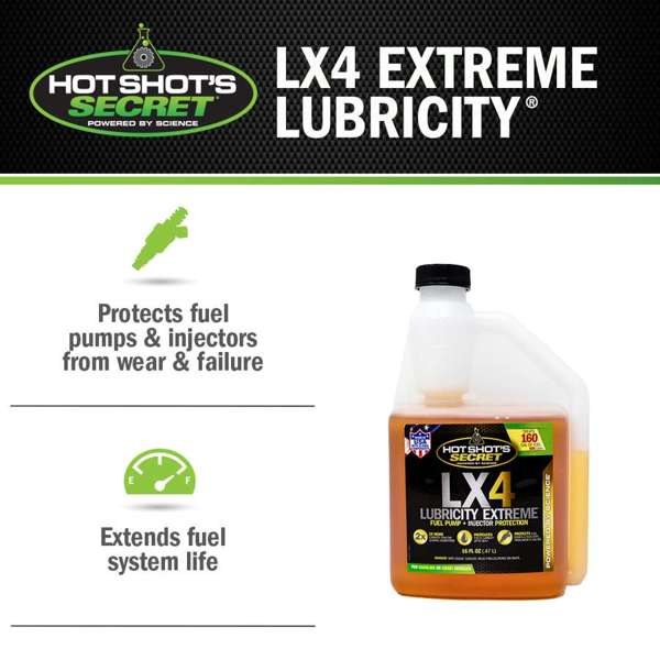 Hot Shots Fuel Additive, LX4 Lubricity Extreme, For Diesel and Gasoline – LX416ZSP