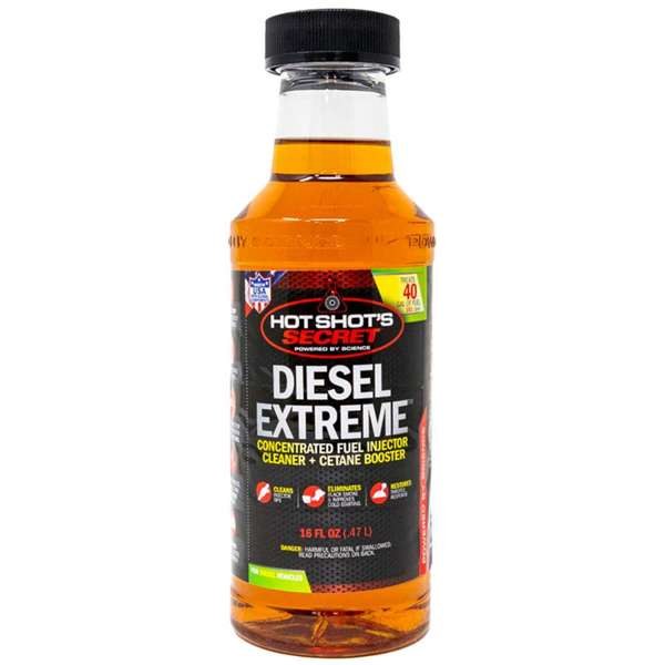 Hot Shots Fuel System Cleaner, Diesel Extreme, Used to Remove All Internal Diesel Injector Deposits and Boost Cetane by 5 to 6 Points – P040416Z