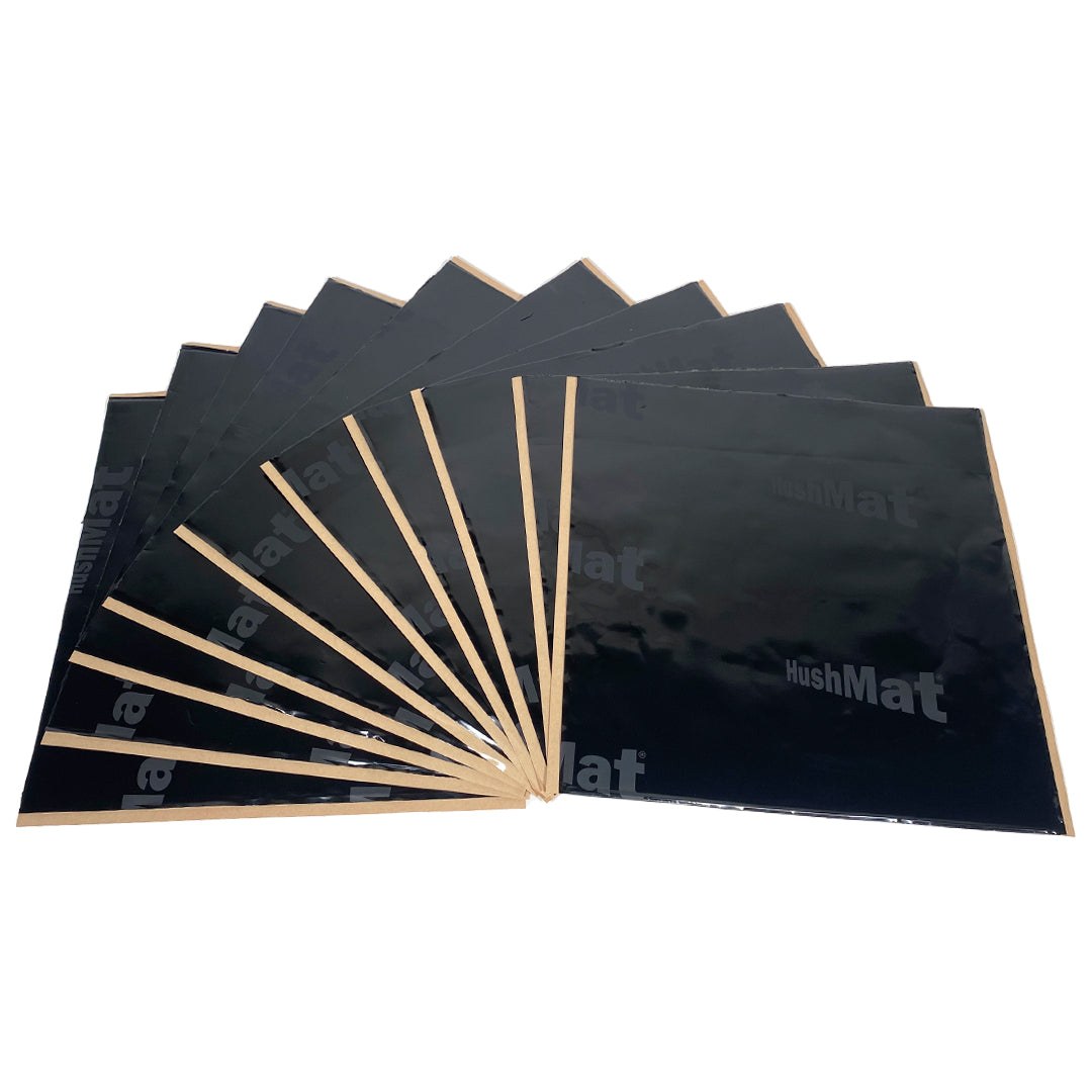 Hushmat Sound Dampening Kit, Ultrawrap ™, Door Kit, Use to Reduce Heat and Noise, 1.5 Millimeter Thickness, Butyl with Aluminum Backing, Black – 10200