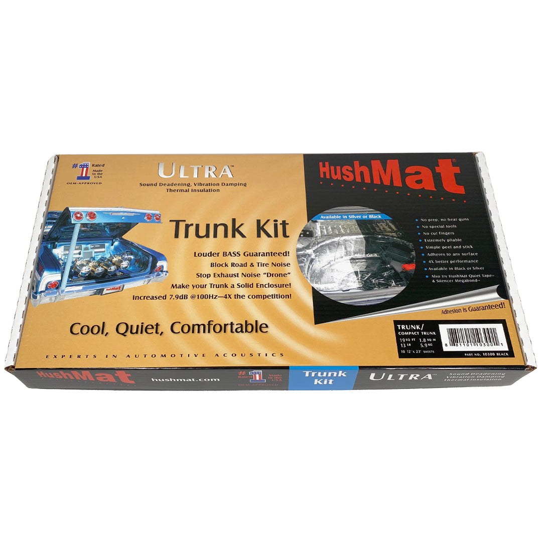 Hushmat Sound Dampening Kit, Ultrawrap ™, Trunk Kit, Use to Reduce Heat and Noise, 1.5 Millimeter Thickness, Butyl with Aluminum Backing – 10300