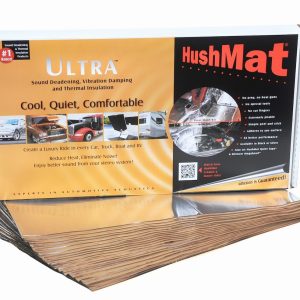 Hushmat Sound Dampening Kit, Ultrawrap ™, Floor/ Dash Kit, Use to Reduce Heat and Noise, 1.5 Millimeter Thickness, Butyl with Aluminum Backing – 10401