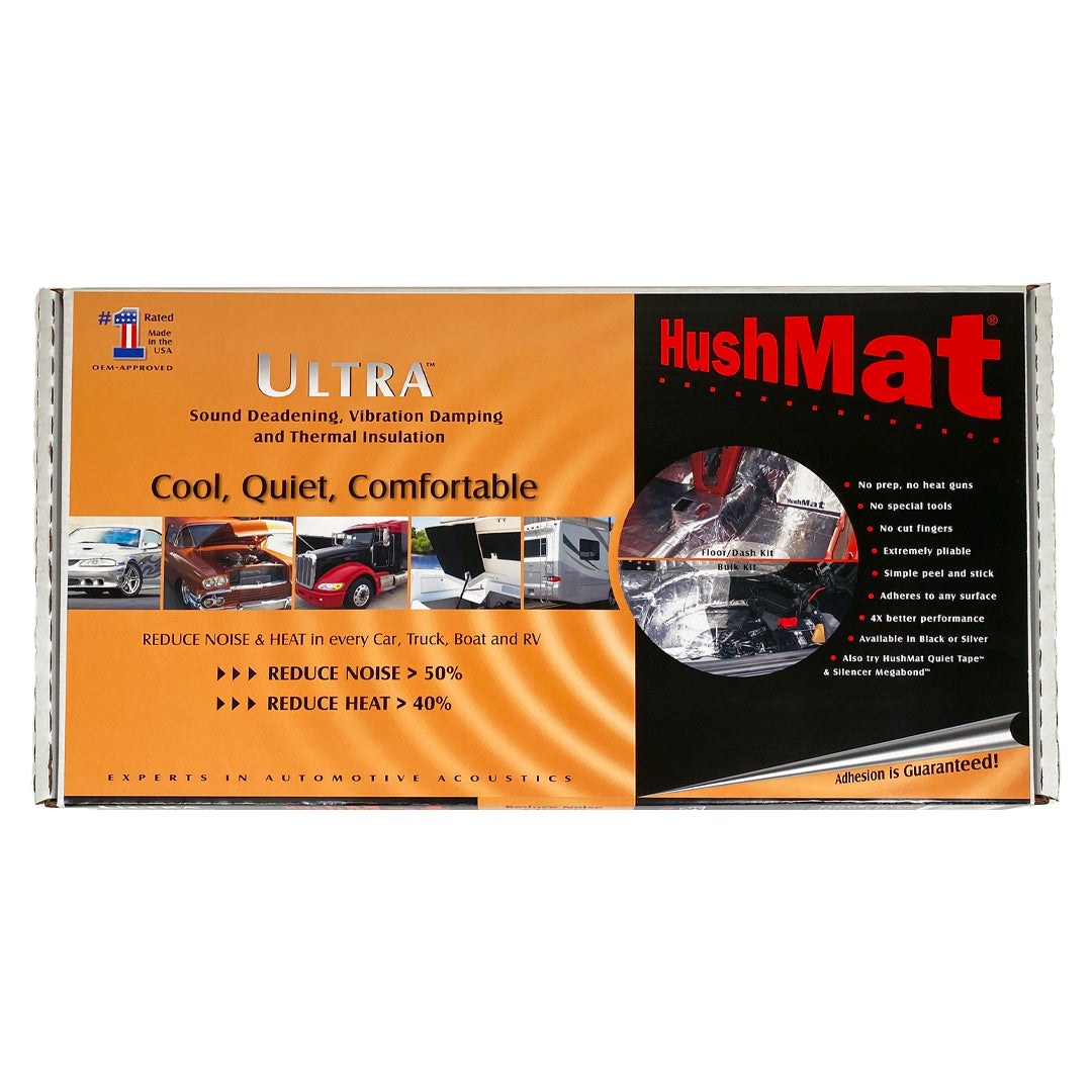 Hushmat Sound Dampening Kit, Ultrawrap ™, Multi Use Kit, Use to Reduce Heat and Noise, 1.5 Millimeter Thickness, Butyl with Aluminum Backing – 10500
